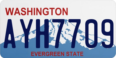 WA license plate AYH7709