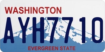 WA license plate AYH7710