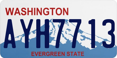 WA license plate AYH7713