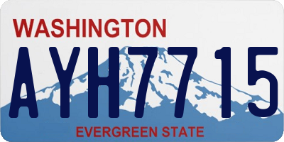 WA license plate AYH7715