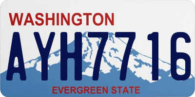 WA license plate AYH7716