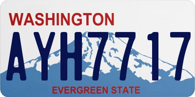 WA license plate AYH7717
