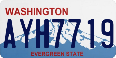 WA license plate AYH7719