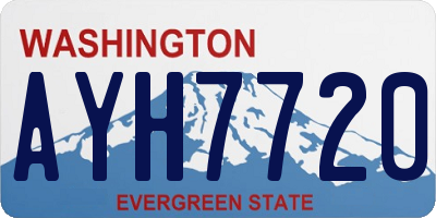 WA license plate AYH7720