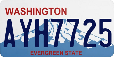 WA license plate AYH7725