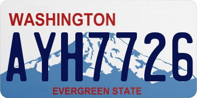 WA license plate AYH7726
