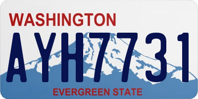 WA license plate AYH7731