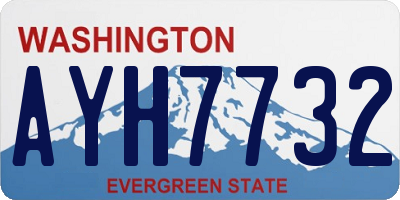 WA license plate AYH7732