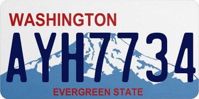 WA license plate AYH7734
