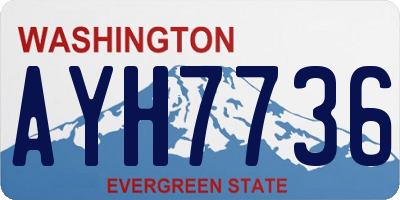 WA license plate AYH7736
