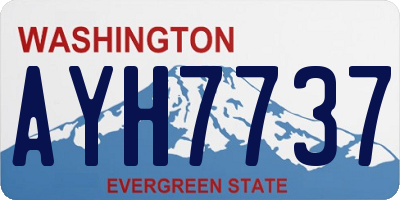 WA license plate AYH7737
