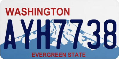 WA license plate AYH7738