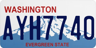 WA license plate AYH7740