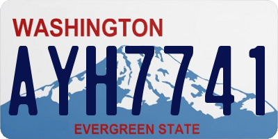 WA license plate AYH7741