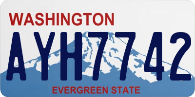 WA license plate AYH7742