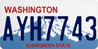 WA license plate AYH7743