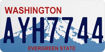 WA license plate AYH7744