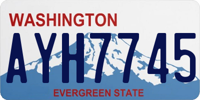 WA license plate AYH7745