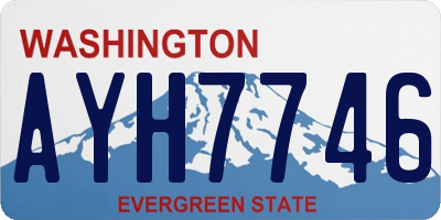 WA license plate AYH7746