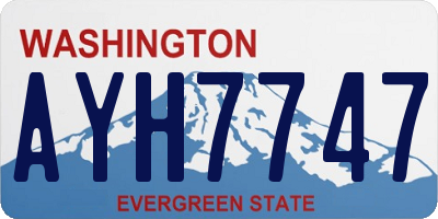 WA license plate AYH7747