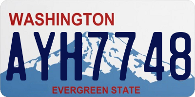 WA license plate AYH7748
