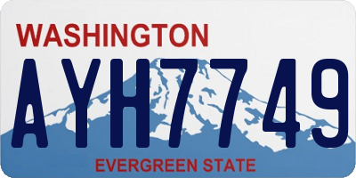 WA license plate AYH7749
