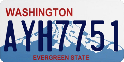 WA license plate AYH7751