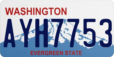 WA license plate AYH7753