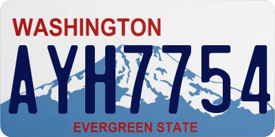 WA license plate AYH7754