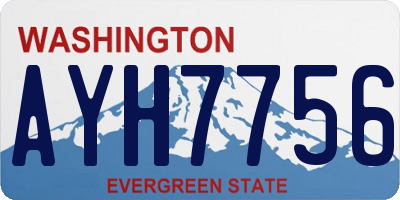 WA license plate AYH7756