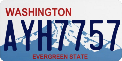 WA license plate AYH7757