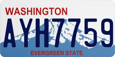 WA license plate AYH7759