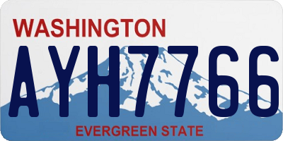 WA license plate AYH7766