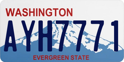 WA license plate AYH7771
