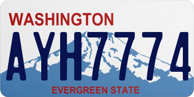 WA license plate AYH7774