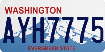WA license plate AYH7775
