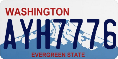 WA license plate AYH7776