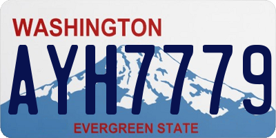 WA license plate AYH7779