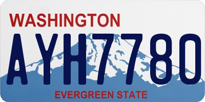 WA license plate AYH7780