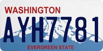 WA license plate AYH7781