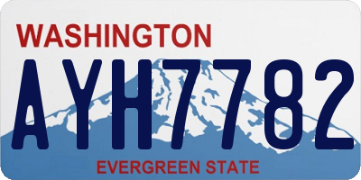 WA license plate AYH7782