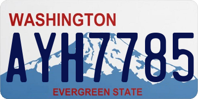 WA license plate AYH7785