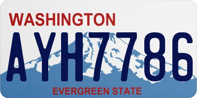 WA license plate AYH7786