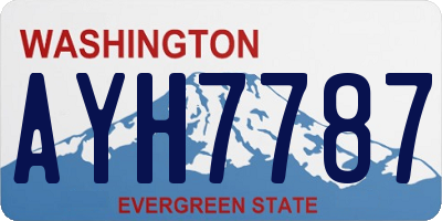 WA license plate AYH7787