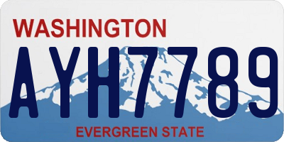 WA license plate AYH7789