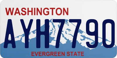 WA license plate AYH7790