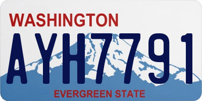 WA license plate AYH7791