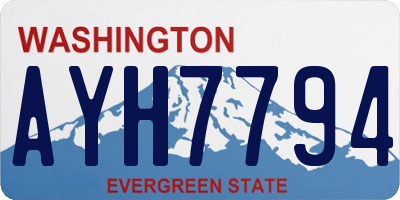WA license plate AYH7794
