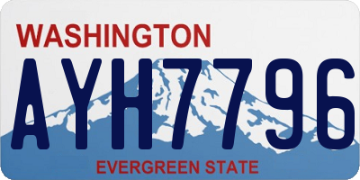 WA license plate AYH7796