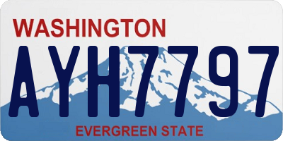 WA license plate AYH7797
